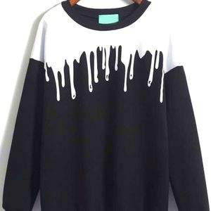 Light Drippy Streetwear Casual Crewneck